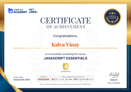 Certificate Of Javascript Essentials thumbnail